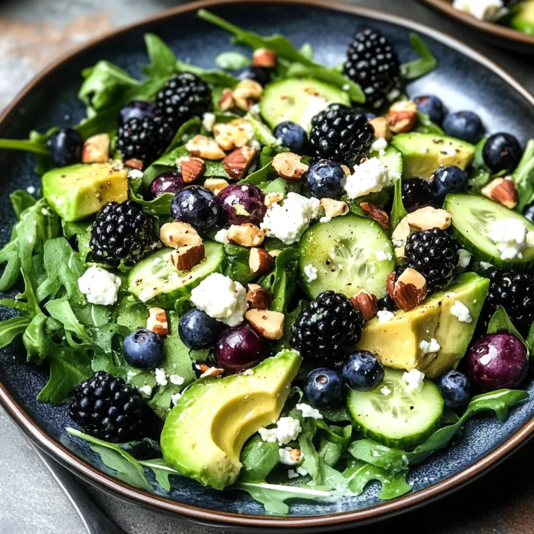 Blackberry, Avocado and Arugula Salad
