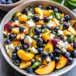 Blueberry Peach Feta Salad