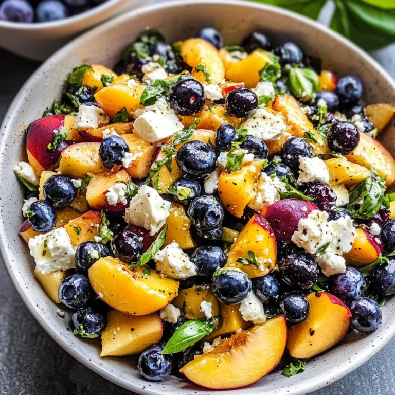 Blueberry Peach Feta Salad