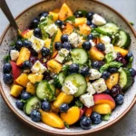 Blueberry Peach Feta Salad