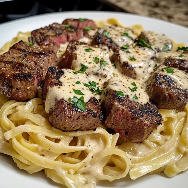 Cajun Spiced Steak Bites With Creamy Fettuccine Alfredo