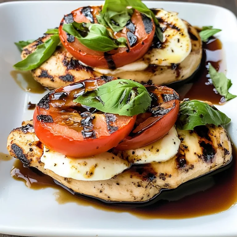 Caprese Grilled Chicken with Balsamic Reduction Recipe