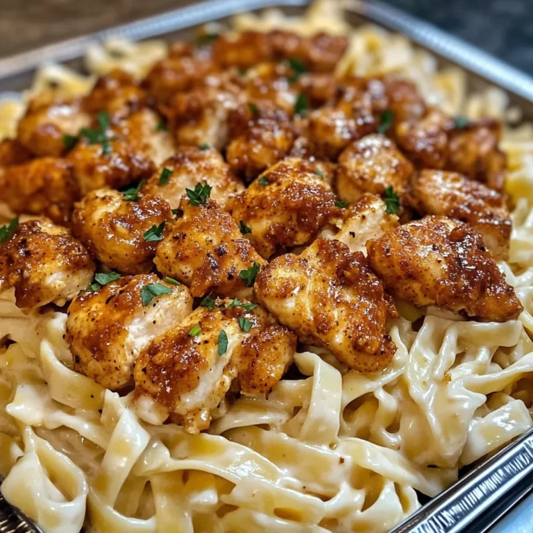 Creamy Cajun Chicken Bites And Fettuccine Alfredo