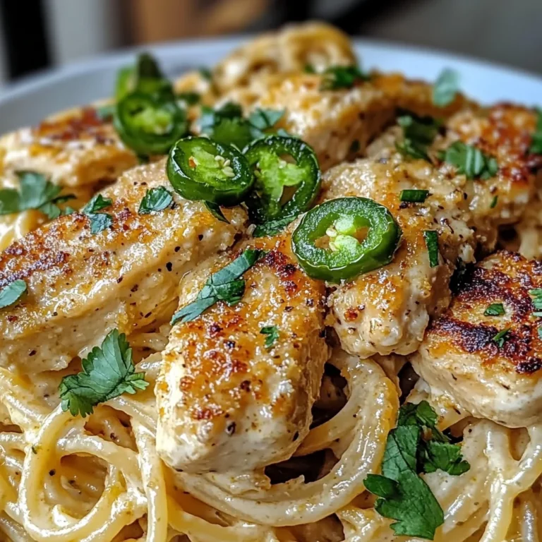 Creamy Jalapeño Popper Chicken Spaghetti