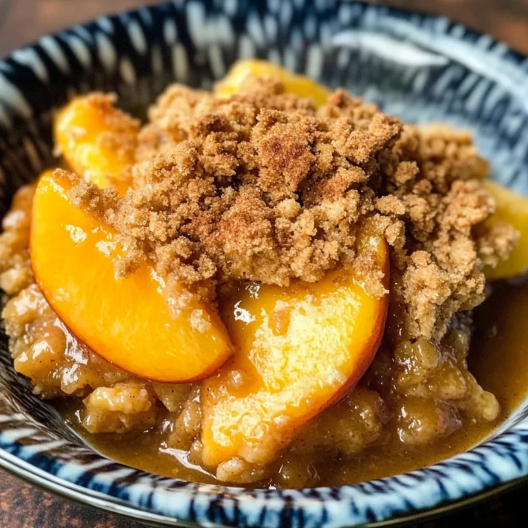 Fresh Peach Crisp Recipe (without Oats)
