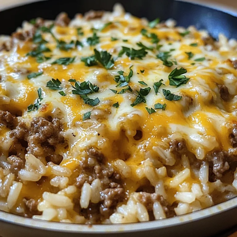 Garlic Butter Beef And Rice Skillet