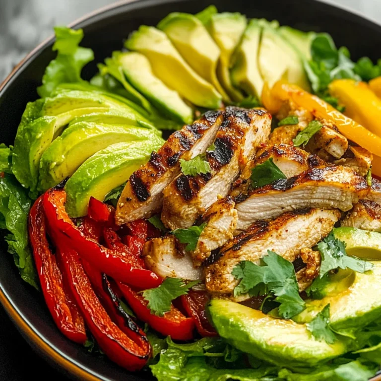 Grilled Chili Lime Chicken Fajita Salad