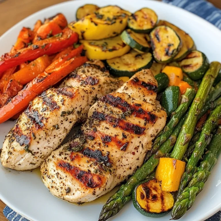 Grilled Garlic and Herb Chicken and Veggies