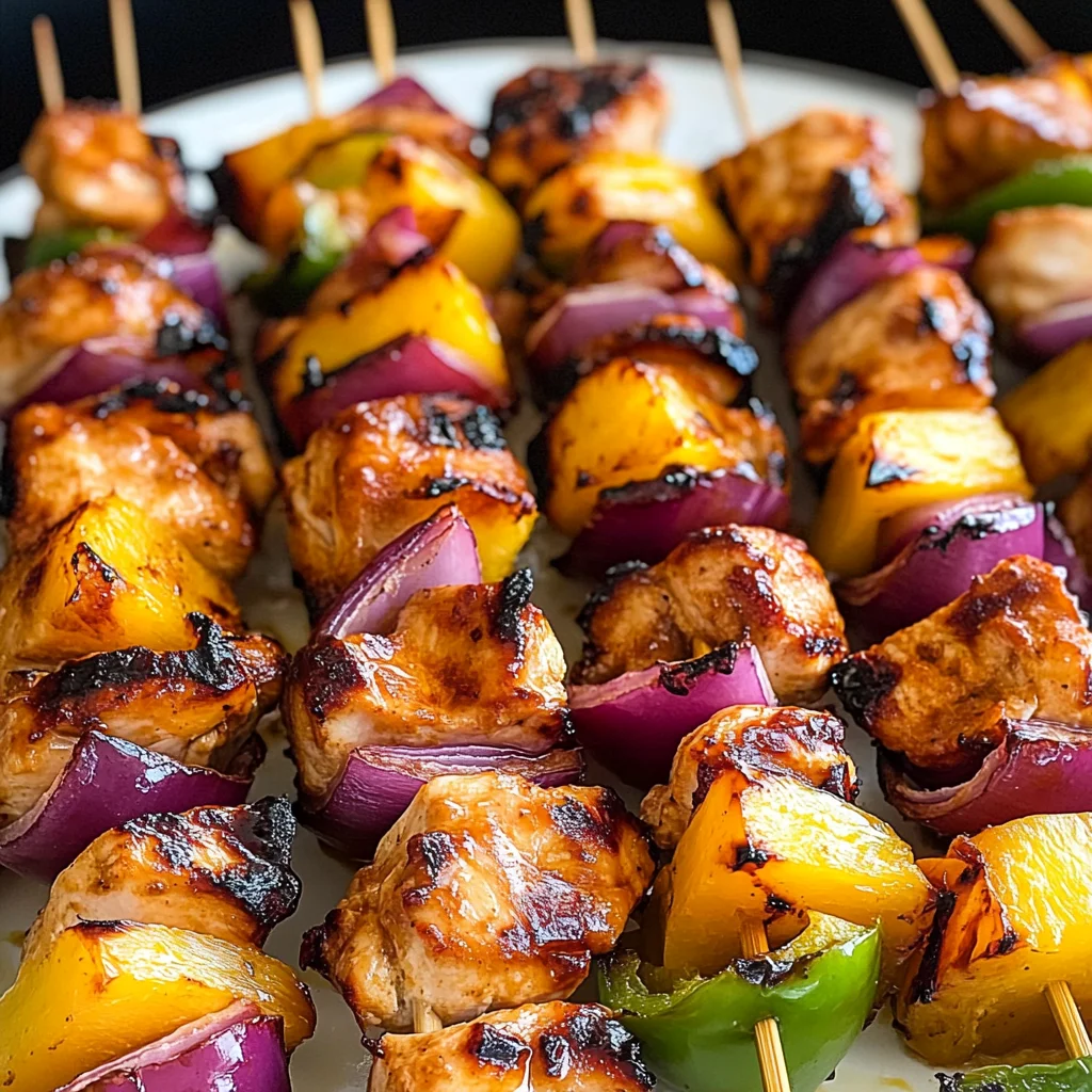 Hawaiian Chicken Kebabs
