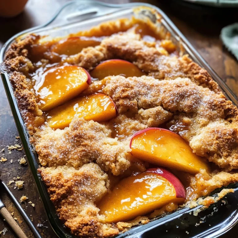 Old School Easy Brown Sugar Peach Cobbler