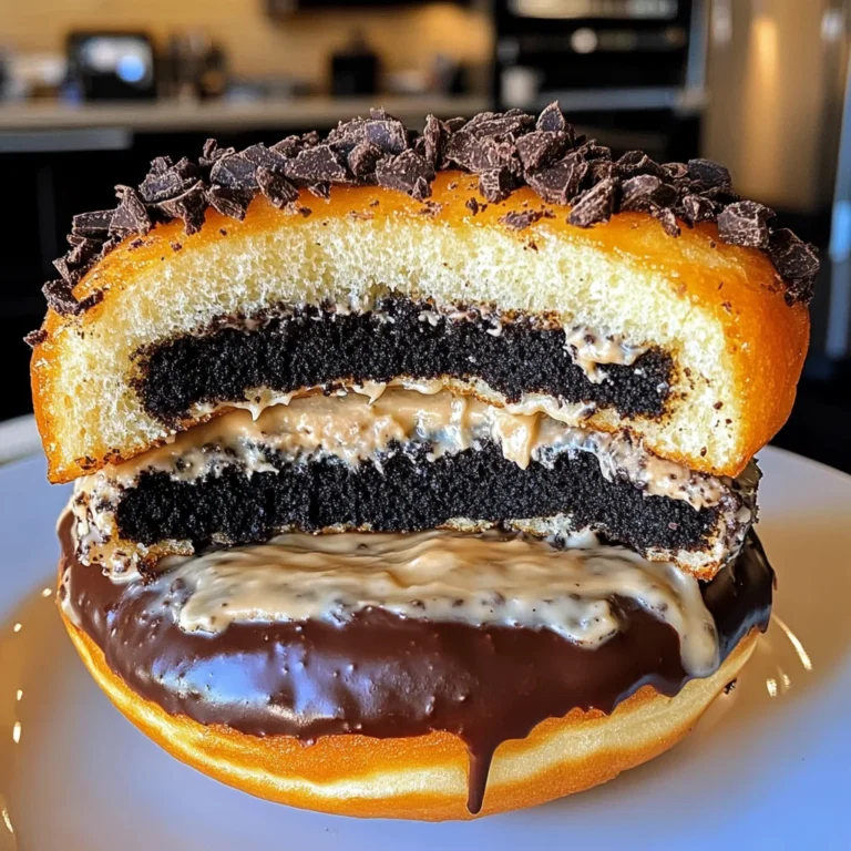 Oreo Cheesecake Stuffed Donut Burger