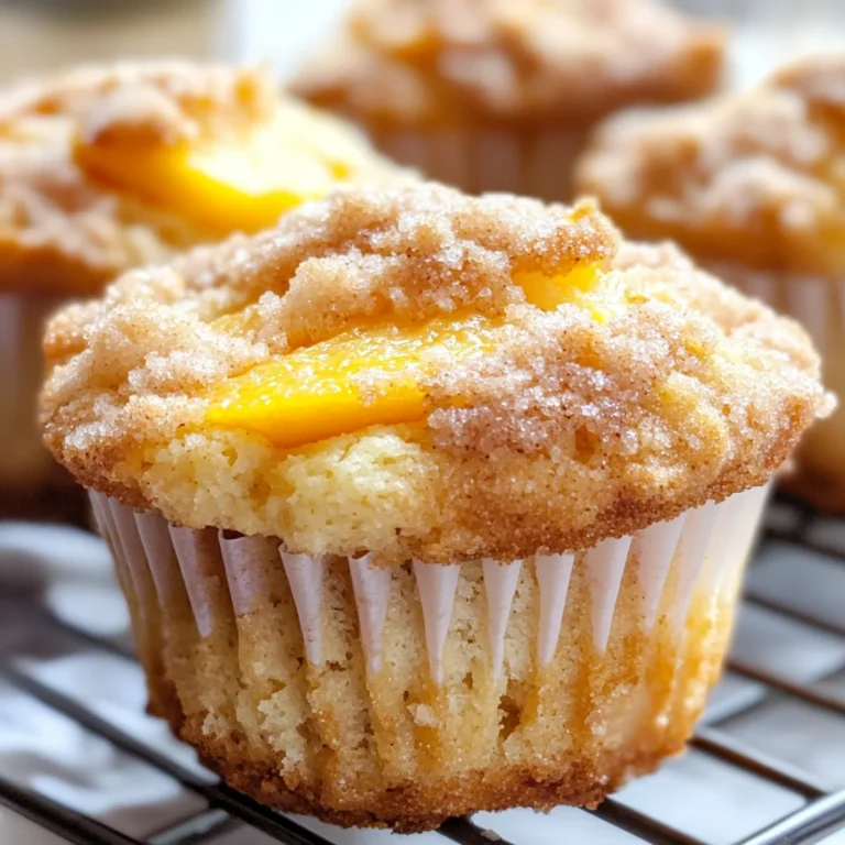 Peach Cobbler Muffins