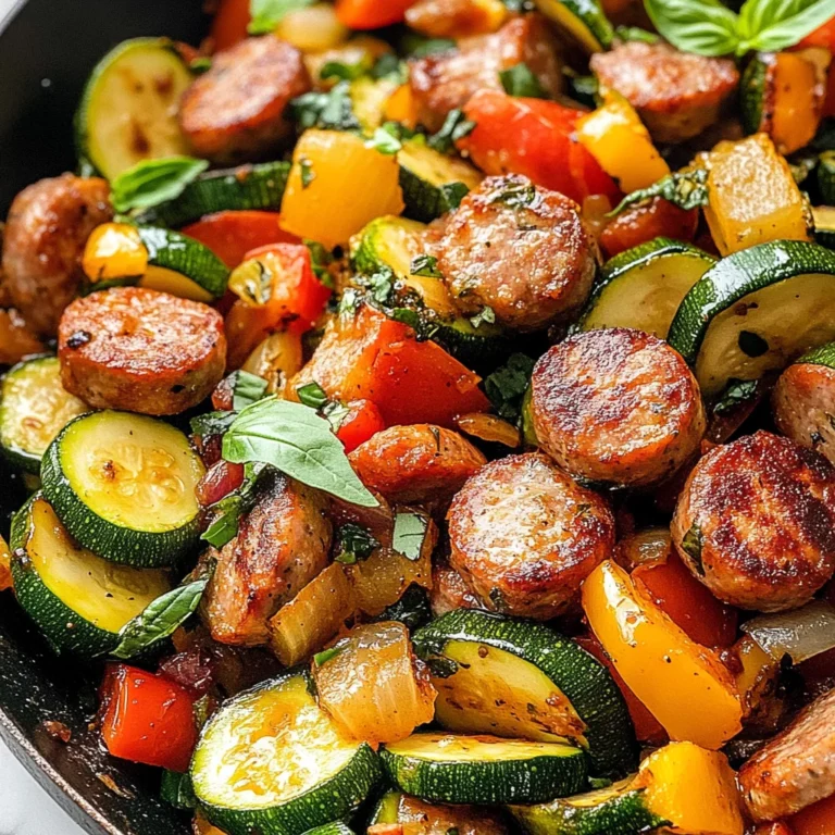 Skillet Sausage and Zucchini