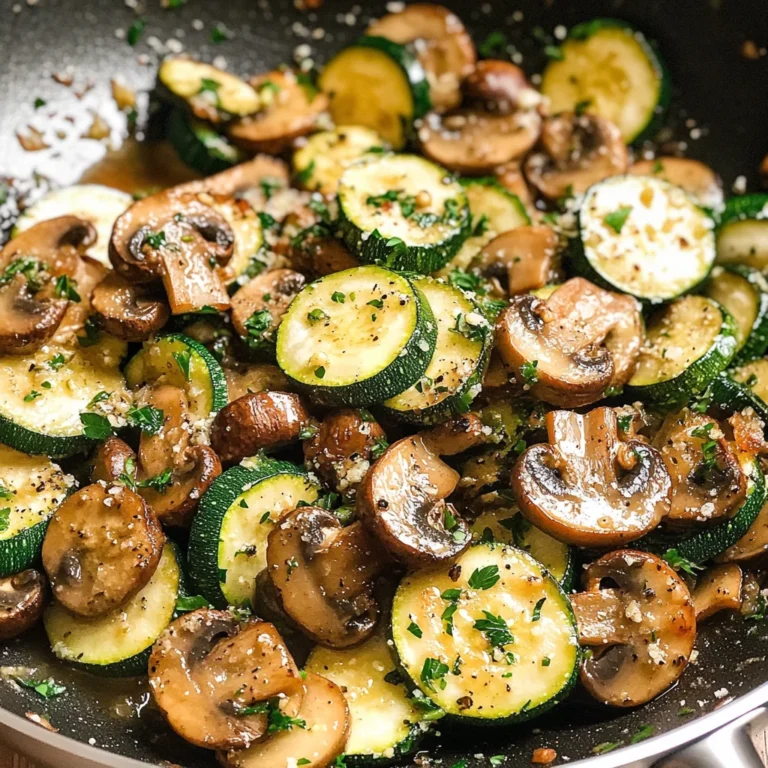 Skillet Zucchini and Mushrooms