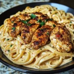 Spicy Cajun Chicken Linguine In Creamy Garlic Parmesan Sauce