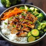 Teriyaki Grilled Chicken and Veggie Rice Bowls