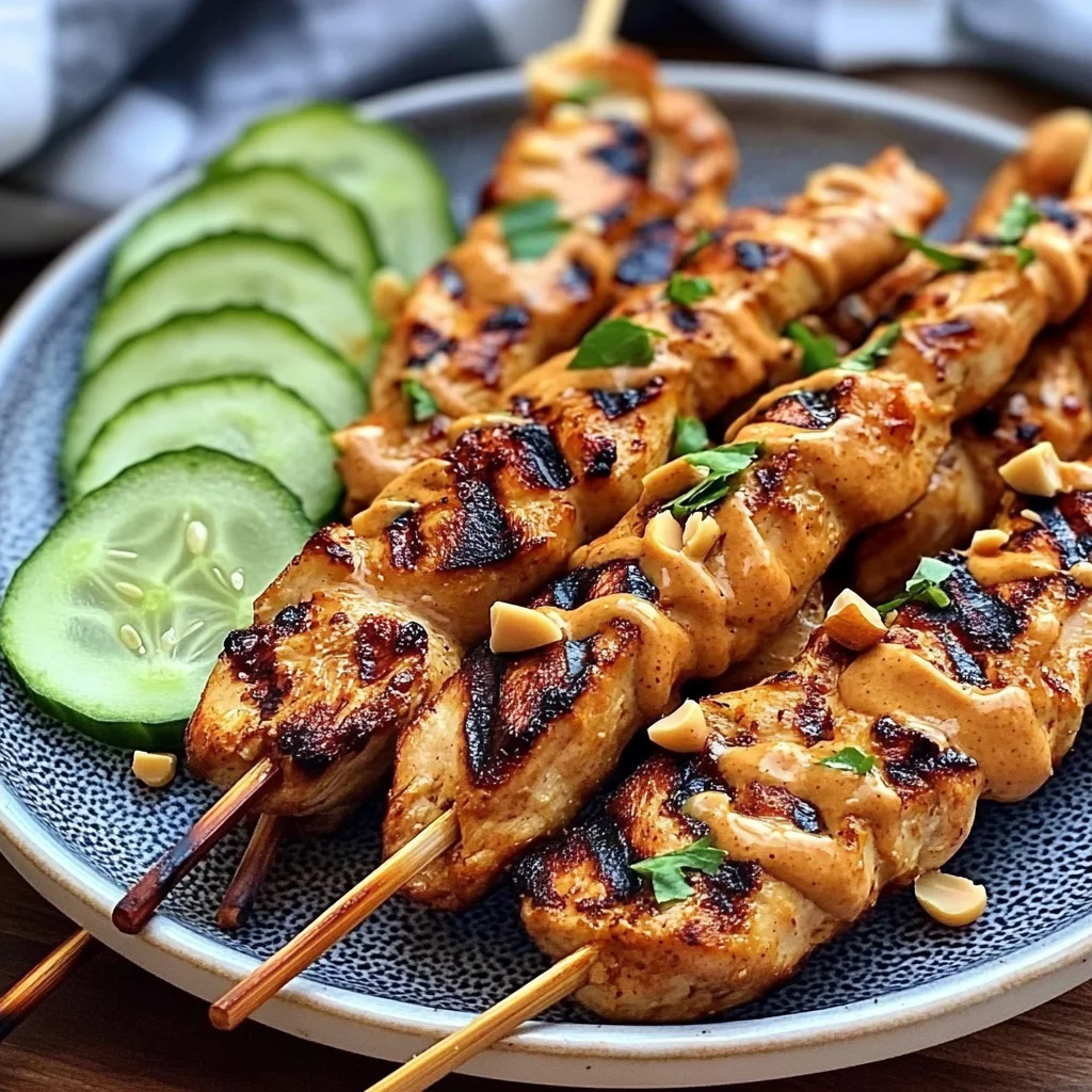 Thai Chicken Sate with Peanut Sauce