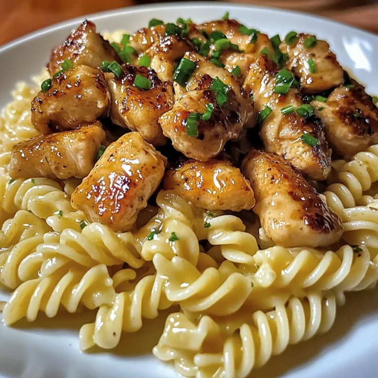 Twisted Pasta With Honey Garlic Chicken & Parmesan Cream