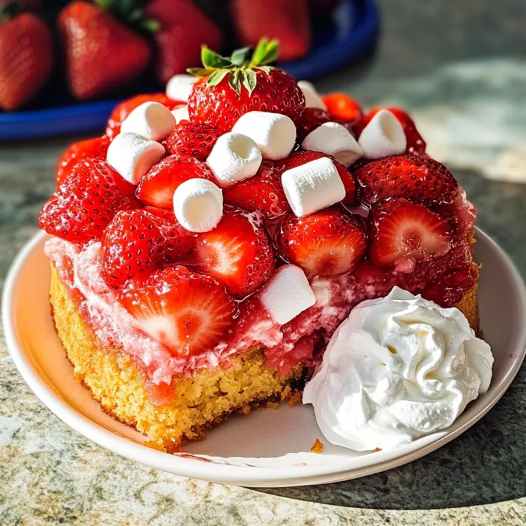 Upside Down Strawberry Cake