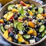 Blueberry Peach Feta Salad