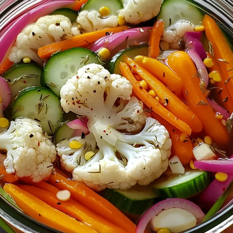Easy Refrigerator Pickled Vegetables Recipe - Quick & Tangy!