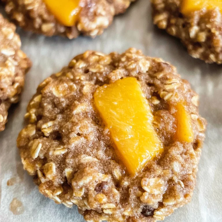 Healthy Peach Oatmeal Breakfast Cookies