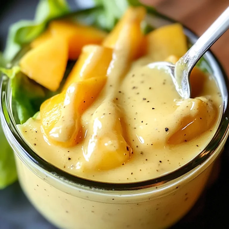 Peach Vinaigrette - Creamy Peach Salad Dressing