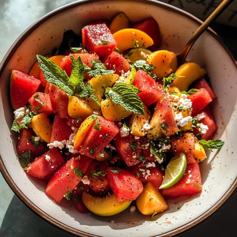 Peach Watermelon Salad Recipe