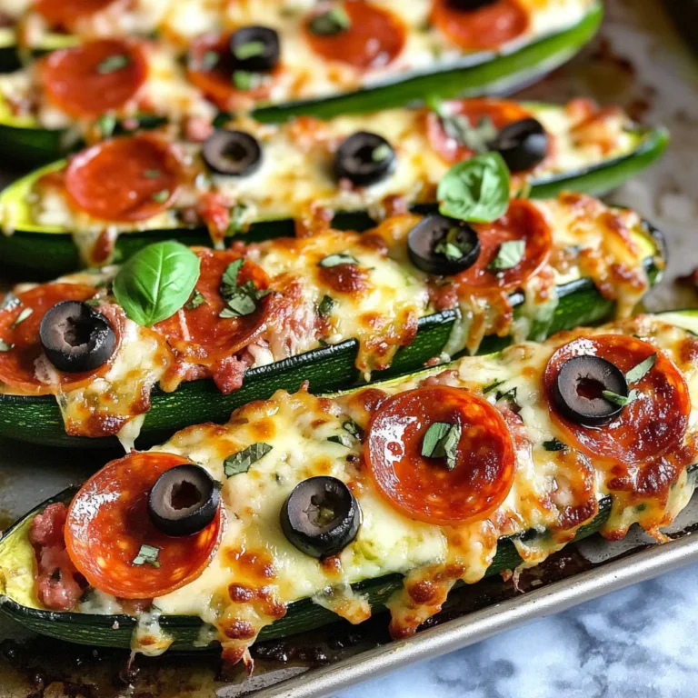 Pizza Stuffed Zucchini Boats