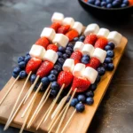 Red, White and Blue Fruit Kabobs