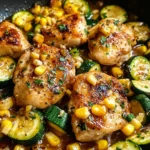 Savory Garlic Butter Chicken with Fresh Zucchini and Sweet Corn