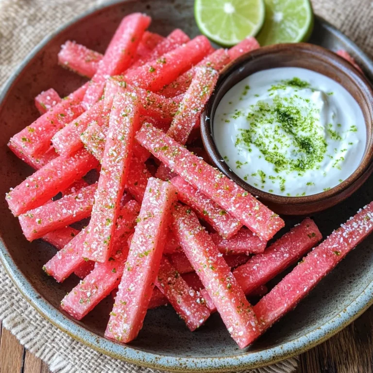 Watermelon Fries with Coconut Lime Dip | Healthy Summer Snack!