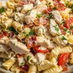 Chicken Turkey Bacon Ranch Pasta Salad