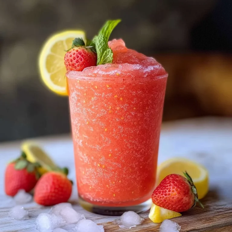Frozen strawberry lemonade
