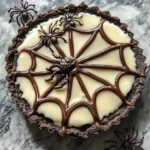 Halloween Chocolate Spiderweb Tart