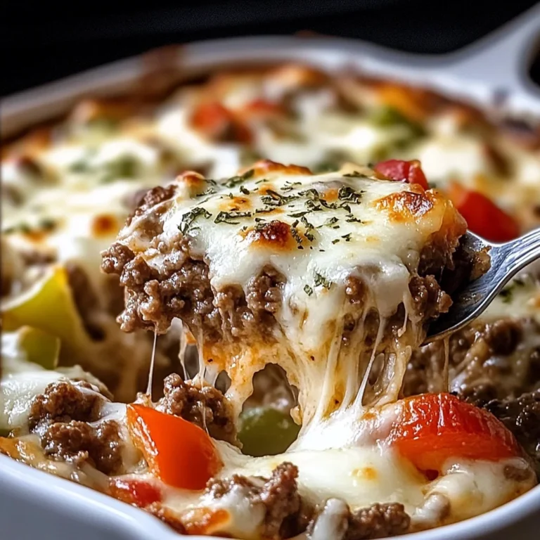 Low Carb Philly Cheesesteak Casserole