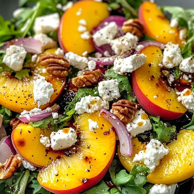 Simple Peach Feta Salad