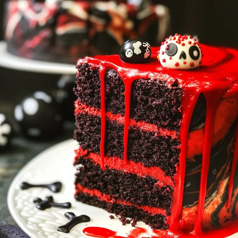 Spooky Halloween Marble Cake