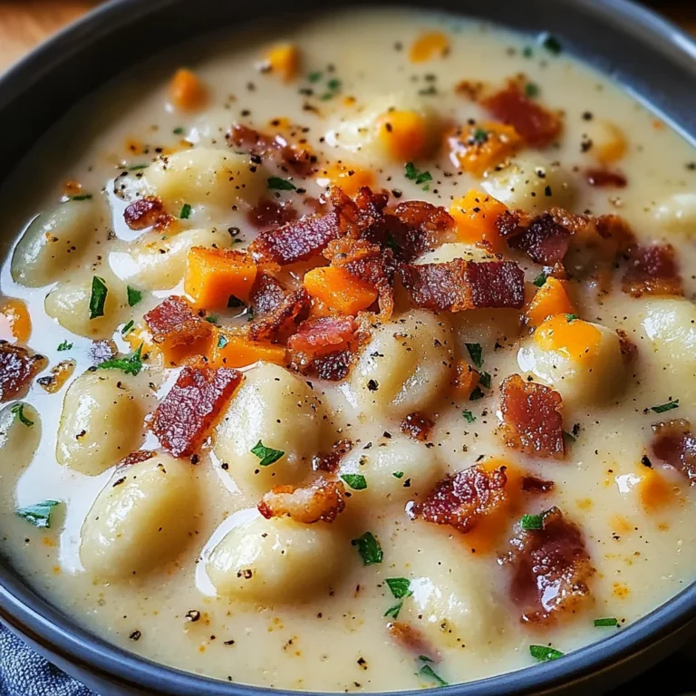 Turkey Bacon Cheddar Gnocchi Soup – A Rich and Creamy Comfort Meal