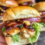 Turkey Bacon Ranch BBQ Chicken Sliders