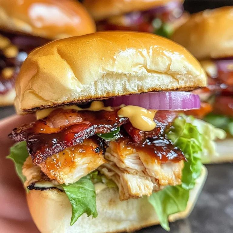 Turkey Bacon Ranch BBQ Chicken Sliders