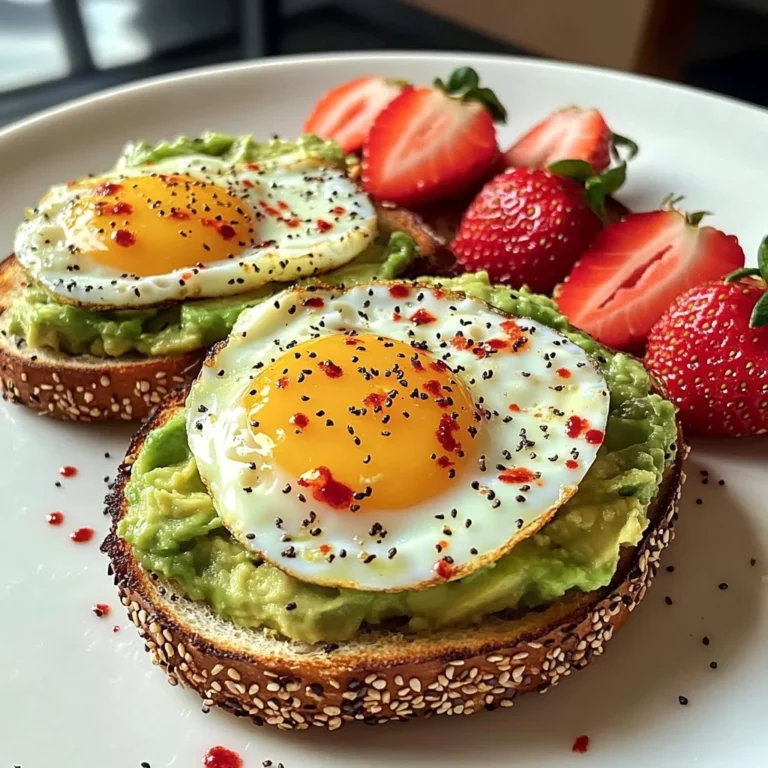 Avocado Egg Toast with Fresh Strawberries