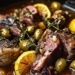 Braised Lamb Neck with Lemon, Olives & Warm Spices