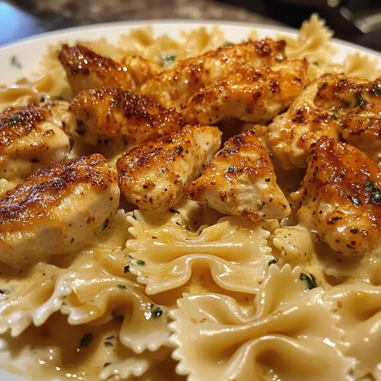 Cajun Chicken Bowtie Alfredo in Velveeta Garlic Sauce