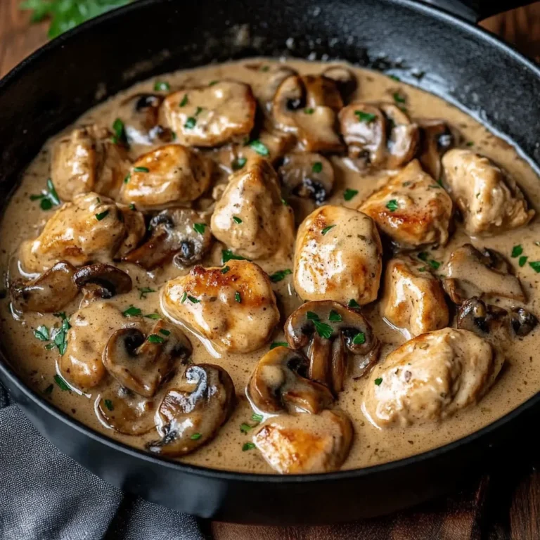 Creamy Garlic Mushroom Chicken Skillet