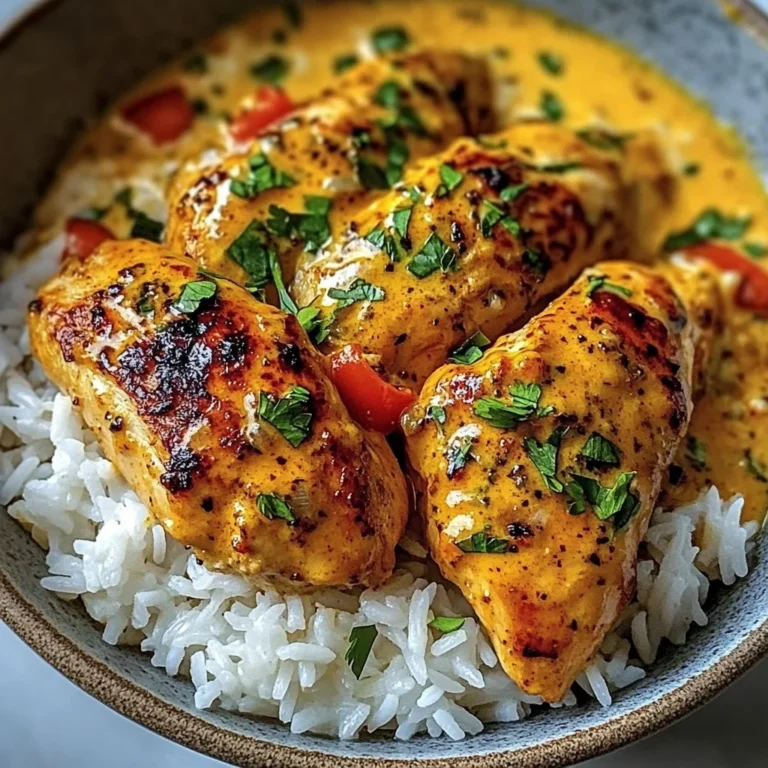 Creamy Peri-Peri Chicken Over Garlic Rice