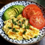 Creamy Scrambled Eggs with Tomato & Avocado
