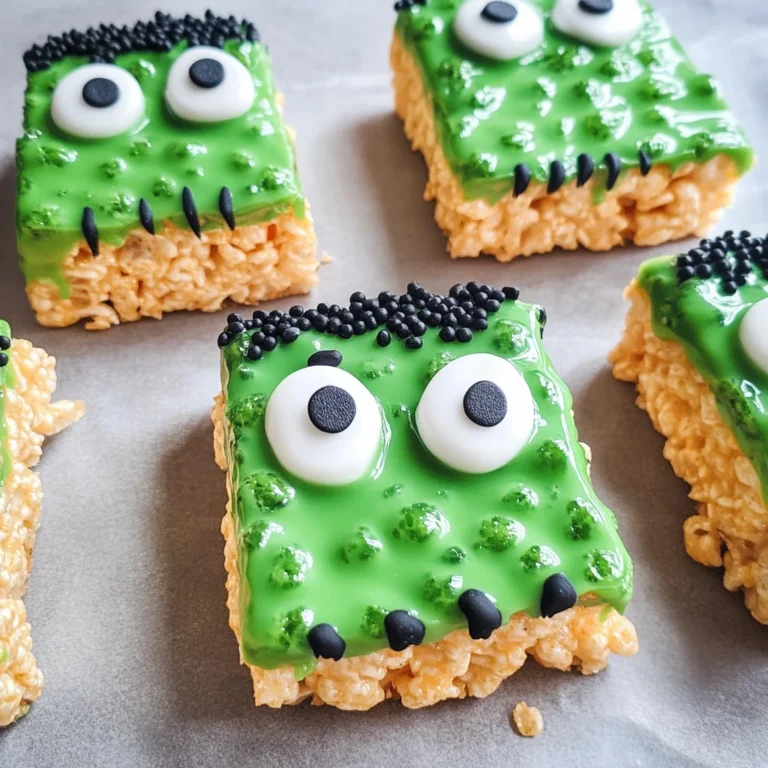 Frankenstein Halloween Rice Krispie Treats
