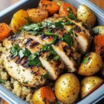 Herb Grilled Chicken with Roasted Potatoes, Carrots & Quinoa