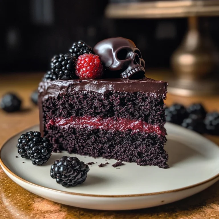 Spooky Black Velvet Halloween Cake